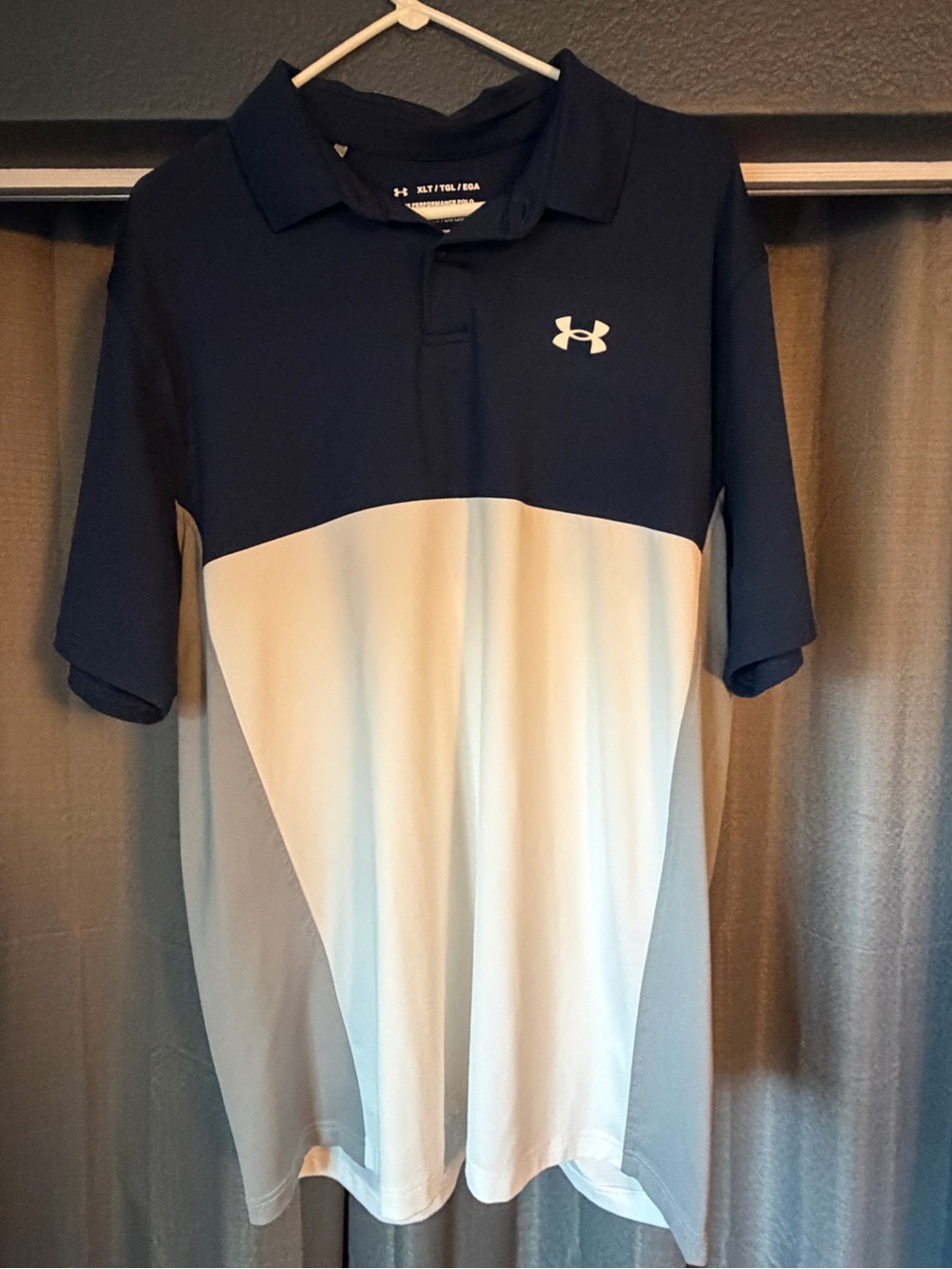 Under Armour Colorblock Polo - Navy & White